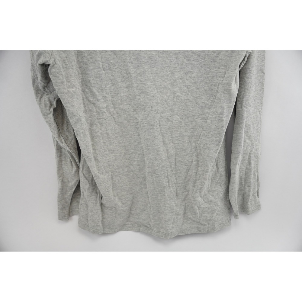 Crown & Ivy Gray Long Sleeve Crew Neck T-Shirt Top Plus Size 1X - Picture 3 of 4